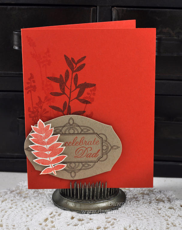Paper: terracotta tile, kraft, rustic cream, 2008 Bitty Box Basics<br />
Stamps: Larger Than...