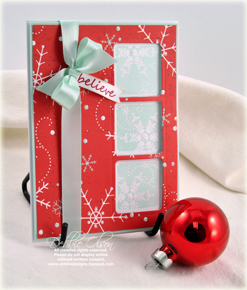 Stamps: Take Three: Winter<br />
Papers: Rustic Snowflakes<br />
Cardstock: Stampers Select...