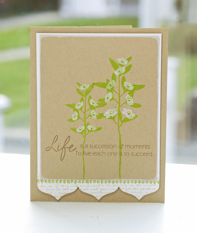 * Stamps- Larger Than Life, Life, Text Style I<br />
    * Ink- Landscape, Fresh Snow, Dark...