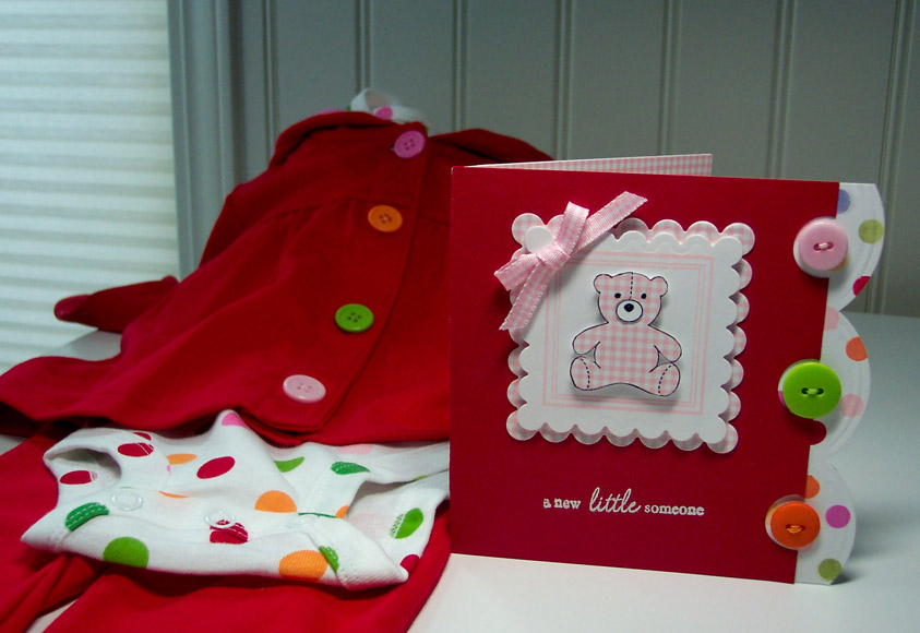 Baby Button Bits, Borders and Corners square, Polka Dot Basics