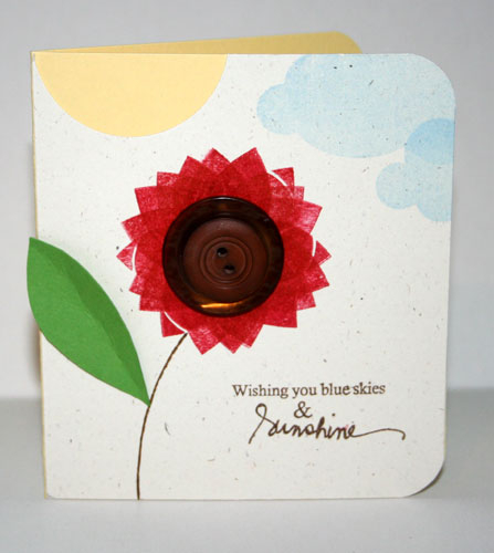 stamps: Signature Series Flower<br />
ink: new leaf, dark chocolate, pure poppy, spring rain<br...