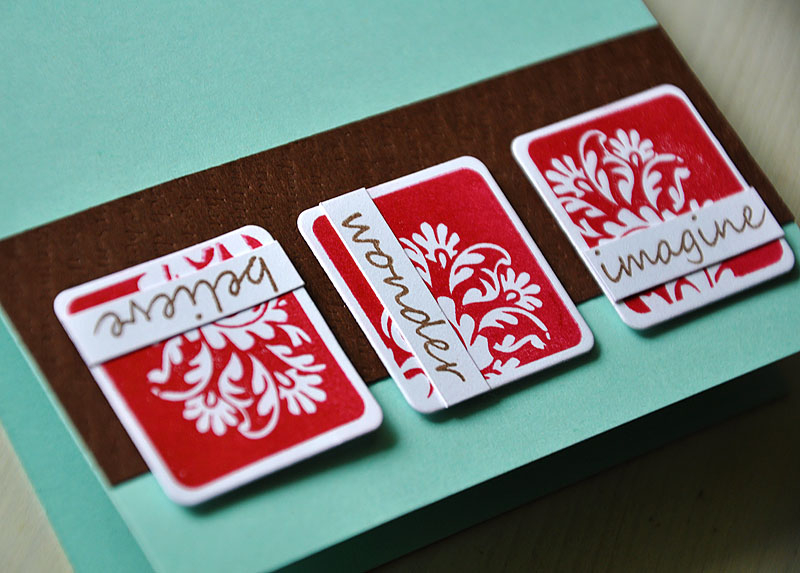 Stamps: Take Three: Winter<br />
Ink: Pure Poppy &amp; Dark Chocolate<br />
Cardstock: Aqua...