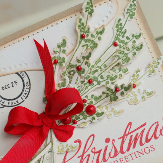 Stamps:  Larger Than Life, 2010 Holiday Tags, Big and Bold Holiday Wishes<br />
Ink:  New Leaf,...