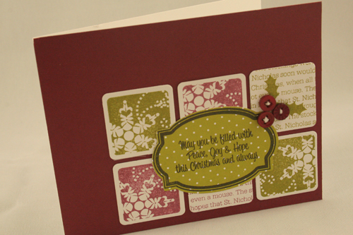 Christmas Card Set<br />
<br />
Stamps: Take Three: Winter, Background Basics: Christmas,...