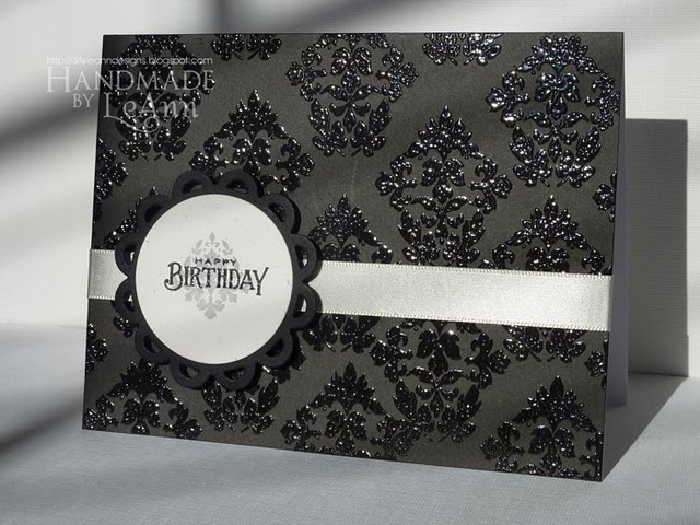 -All Papertrey Ink unless noted-<br />
Stamps: Damask Designs, Just the Ticket<br />
Paper:...