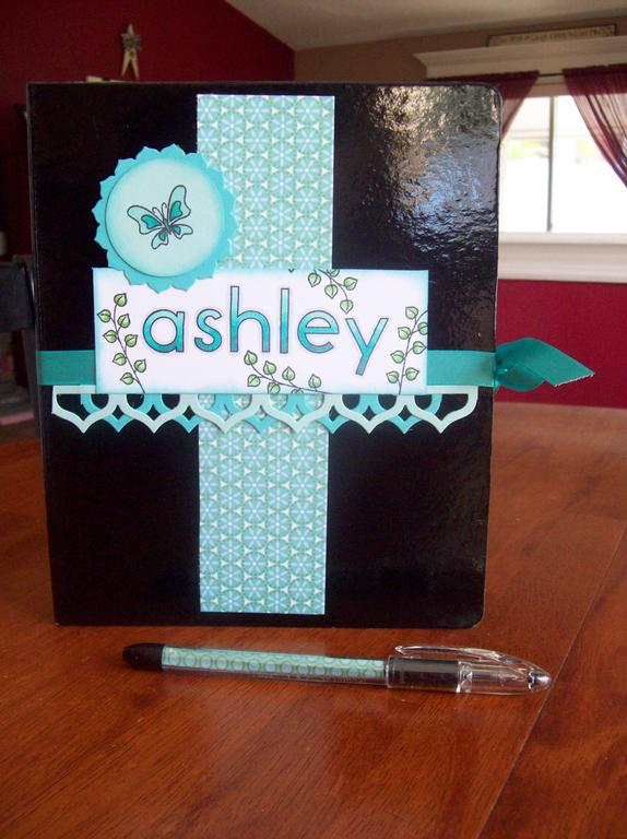 Altered planner - Flutterby Friend, Outline Alphabet