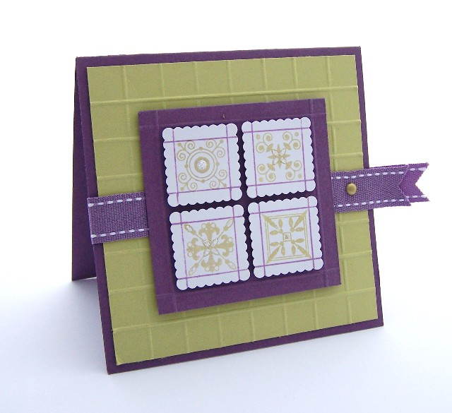 stamps- Guide Lines<br />
Ink- Plum Pudding, Spring Moss<br />
Cardstock- Plum Pudding, Spring...
