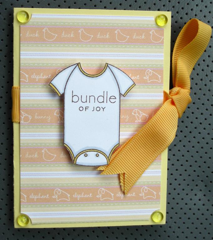 Accordion fold Baby Card<br />
www.dpkcreations.blogspot.com<br />
Stamps: PTI Bitty Baby...