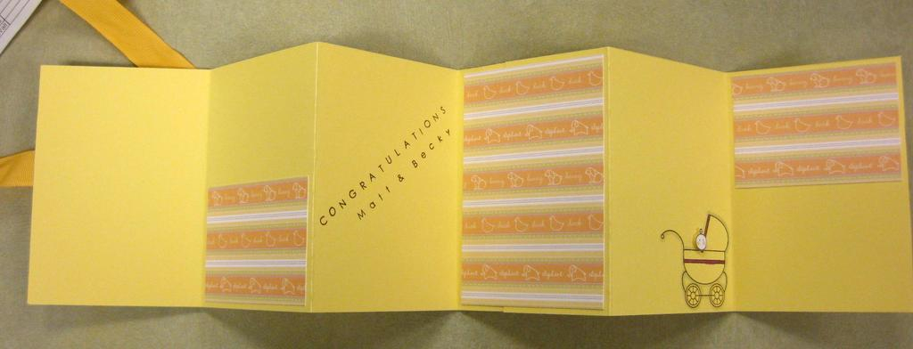 Accordion fold Baby Card Open<br />
www.dpkcreations.blogspot.com<br />
Stamps: PTI Bitty Baby...