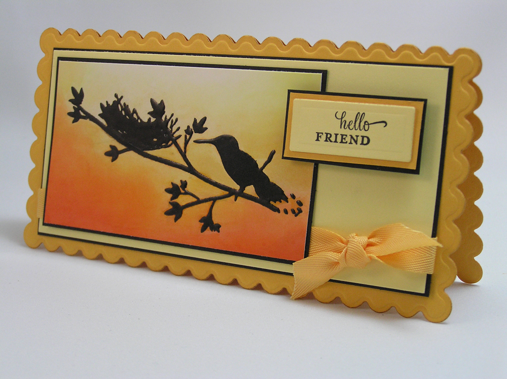 Birds of a Feather - Silhoutte<br />
Stamps: Birds of a Feather<br />
Papers: Glossy White...
