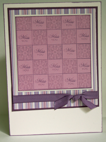 Project Title: Miss You <br />
Stamps: Guide Lines, Mixed Messages<br />
Inks: Lavender Moon,...