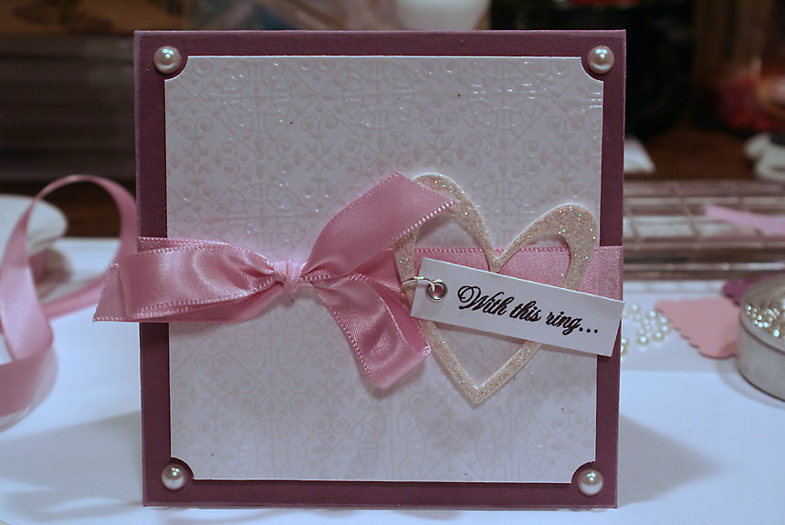 With This Ring Card<br />
<br />
Stamps: Guide Lines, Wedding Day (Papertrey Ink)<br />
<br...