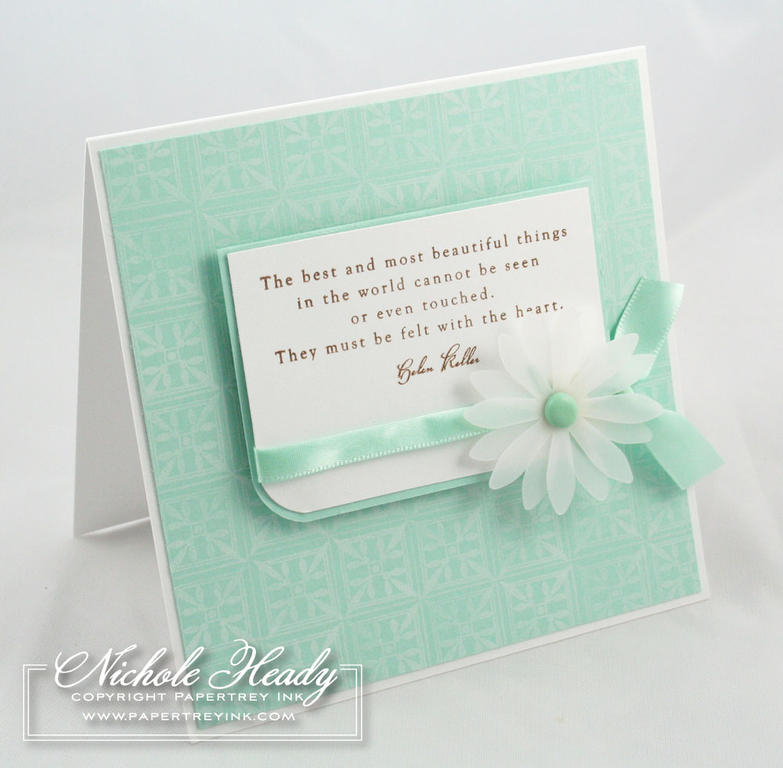 Stamps: (background) Guide Lines, (sentiment) Out on a Limb Sentiments<br />
Ink: Aqua Mist...