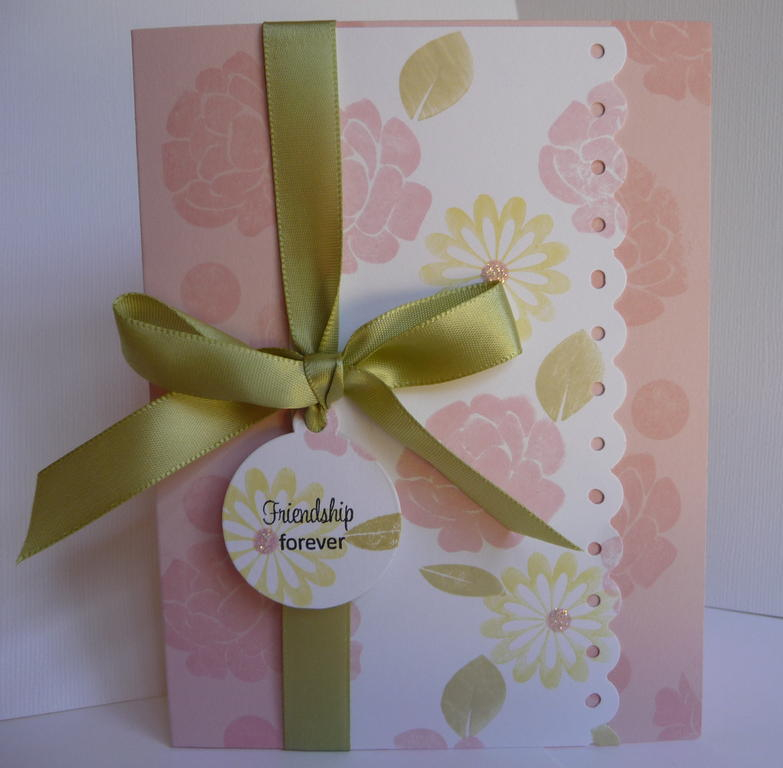 Garden of Life stamps, sweet blush cardstock and ink, lemon tart and spring moss ink, spring...