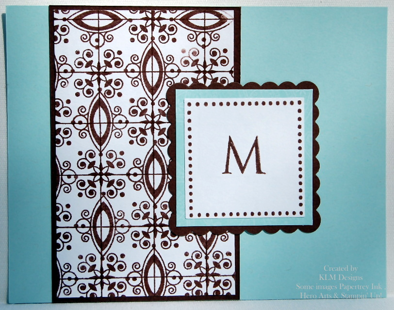 I thought this would make for a great Masculine card.Something basic and pretty generic. You...