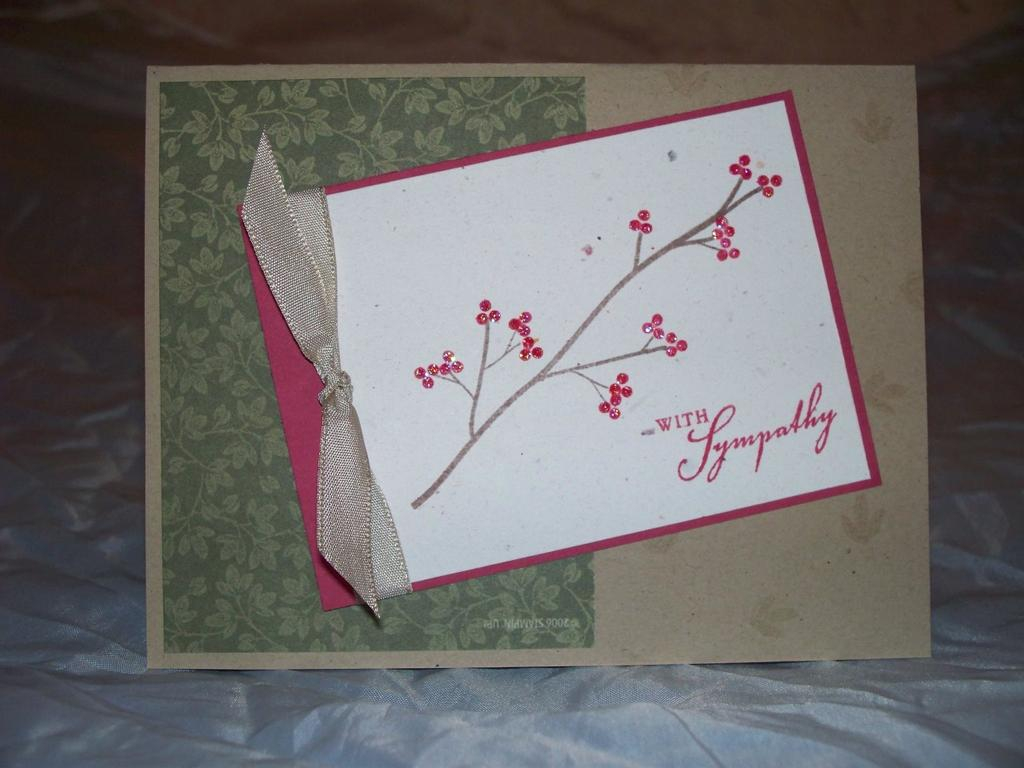 Out On A Limb Sympathy card
