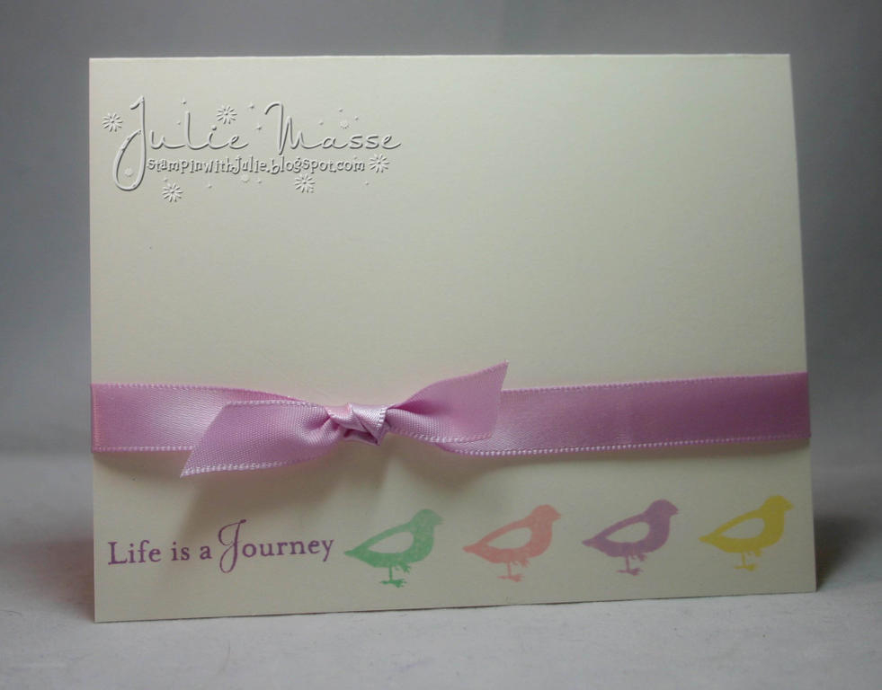 Sometimes I love plain and simple stamping!  This card was, believe it or not, inspired by The...