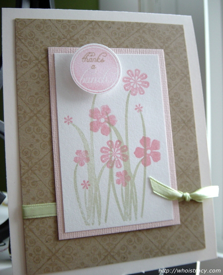 A thank you card using the new Guide Lines set and sentiments from Lisa Johnson.