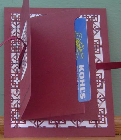 Guide Lines, Gift Card Holder- inside