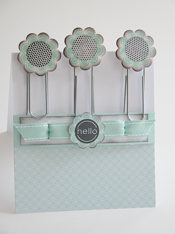 Floral Frenzy Paperclip Card<br />
Stamps: Floral Frenzy<br />
Paper: Aqua Mist cs, Everyday...