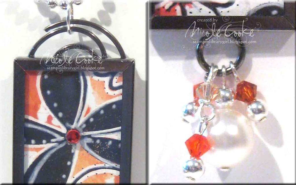 Flower Garden Pendant - Close ups<br />
<br />
Made with a Ranger Memory Glass frame.  The...
