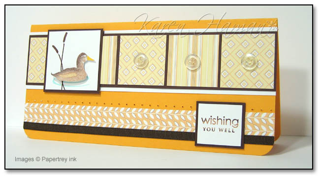 This is for the challenge: CmWC3<br />
<br />
Stamps: Pond Life, PTI; Faux Ribbon, PTI...