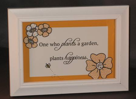 I used the computer to print the sentiment and paper pieced the flowers.  There are stickles on...