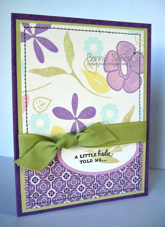 Made a bit of my own background paper with Flower Garden!