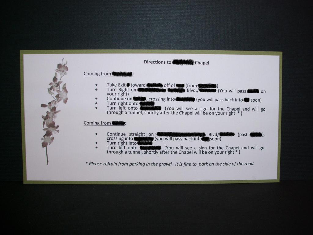Direction Card