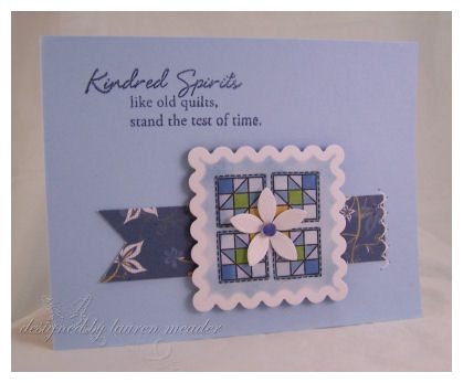 Kindred Quilt<br />
<br />
Stamps: Quilters Sampler &amp; Quilters Sampler Sentiments<br />...