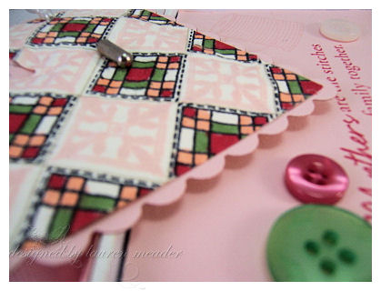 Stamps: Quilters Sampler, Borders &amp; Corners circle set. Guide Lines<br />
Inks: Pallete...