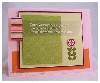 One Flower One Moment<br />
<br />
Stamps: Wise Owl<br />
Inks: white stazon, olive,...