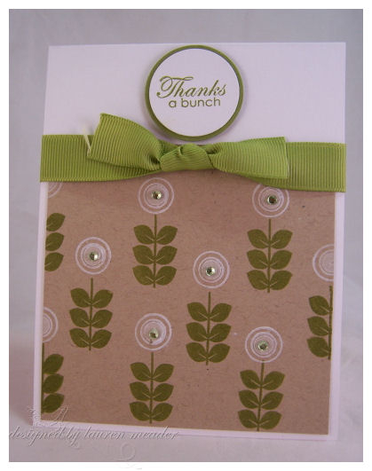 Thanks a Bunch of Blooms<br />
<br />
Stamps:Wise Owl, Floral Frenzy (sentiment)<br />
Inks:...