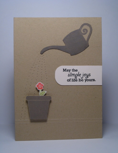 Used Pewter ink for pot and watering can (sponging all over can image to make it solid; also...