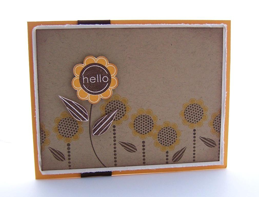 Stamps- Floral Frenzy<br />
Ink- Dark chocolate, Summer Sunrise<br />
Cardstock- Kraft,...