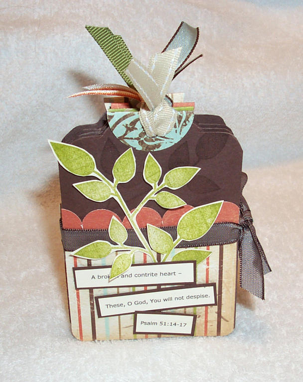 A tag album created using the Beautiful Blooms set.  Inside pages of the album following...