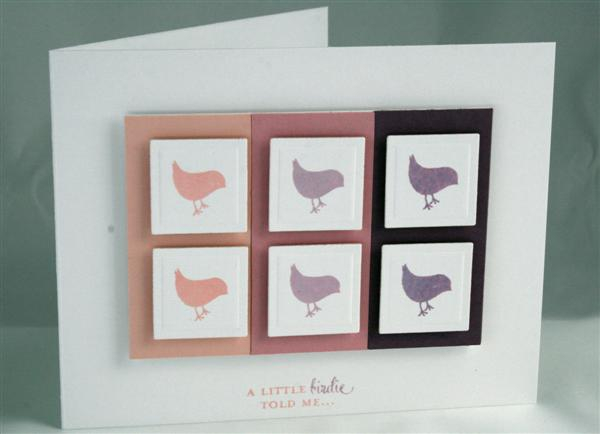 Birds of a Feather entry. I love Sweet Blush, Lavender Moon, and Plum Pudding together.