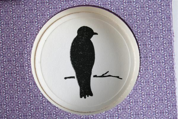 You can really see the hole in the front of the card and how the bird lines up with the hole.