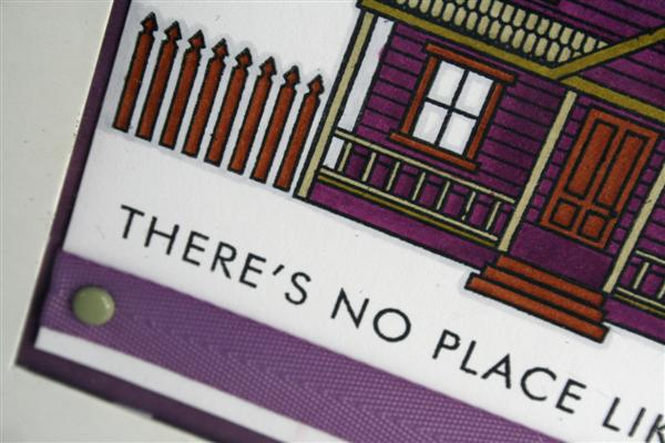 The brads, ribbon, and a bit of the house.