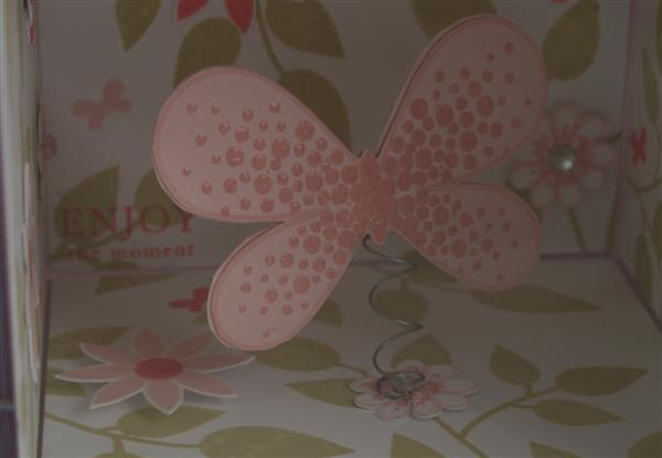 A closer look at the center butterfly.