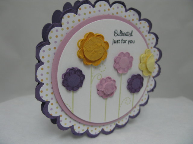 Ok, I can&#039;t get enough of the Plum Pudding.  I cut my card using the largest scallop...