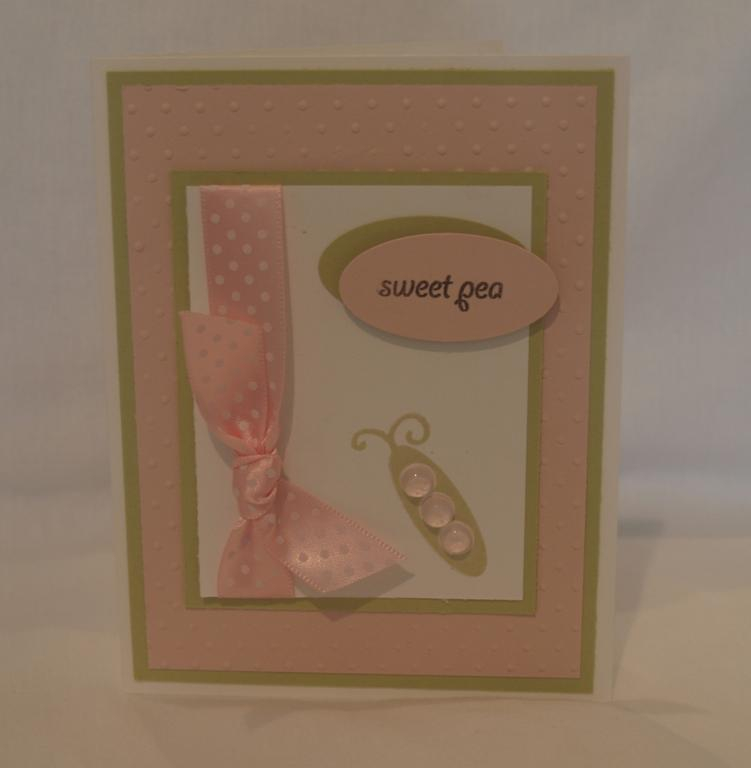 Stamp Set:  Green Thumb<br />
Paper:  PTI Spring Moss and Sweet Blush<br />
Ribbon:  Sweet...