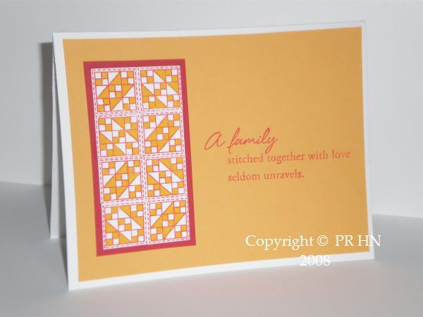 Yet another quilt card!  Really simple - again!  I&#039;m in such a simple rut lately!  Oh well,...