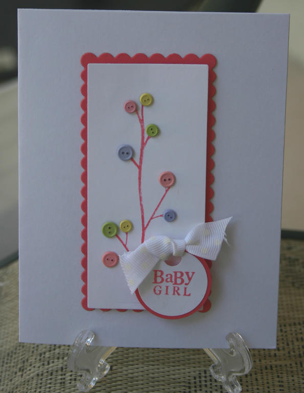 Baby Girl Button Tree<br />
While I was thinking about this weeks mid week challenge (part of...