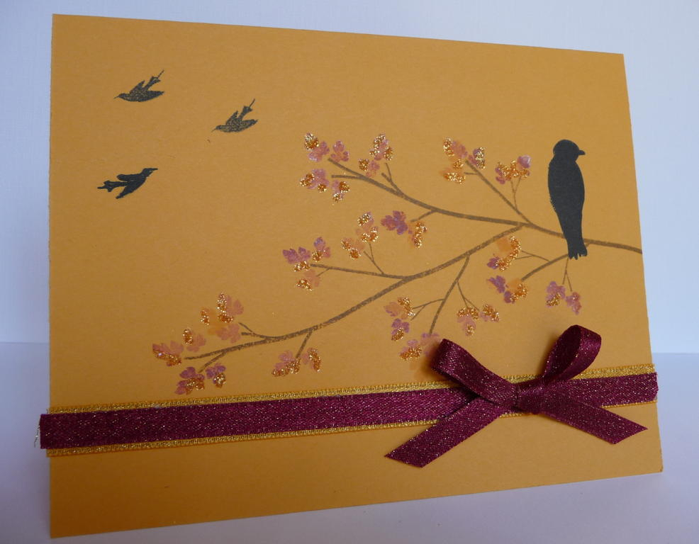 birds of a feather and out on a limb... a one layer card!