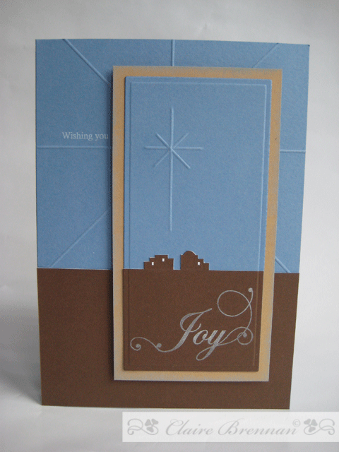 Thinking about the true meaning of Christmas I cut out a little Bethlehem town silhouette and...