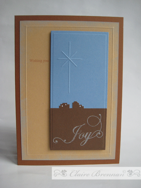 Thinking about the true meaning of Christmas I cut out a little Bethlehem town silhouette and...