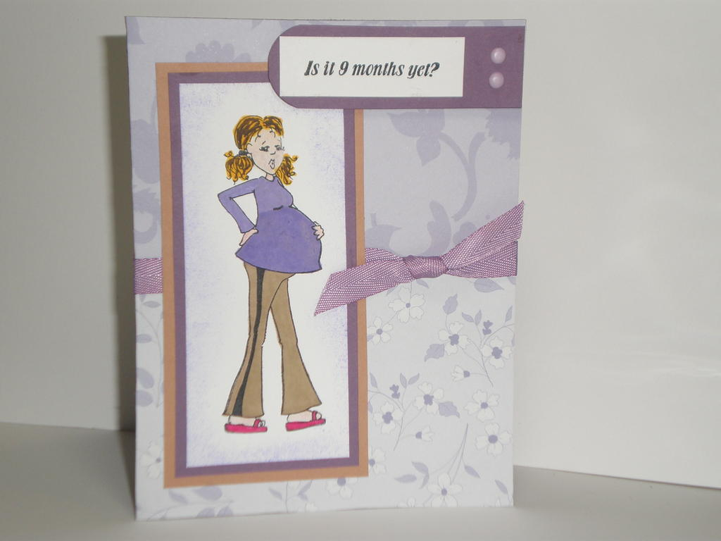 I made this for a girl at work.  She is 4 months along and is saying this already!  I thought...