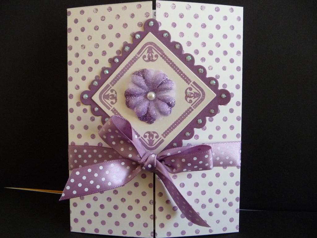 Polka dot basics birthday.  A gate card using polka dot basics and wedding day stamps.  Vanilla...