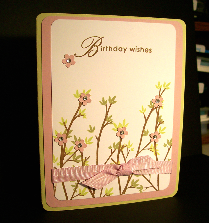 I combined a sentiment from Butterfly Kisses with the branch from Out on a Limb.  The flowers...